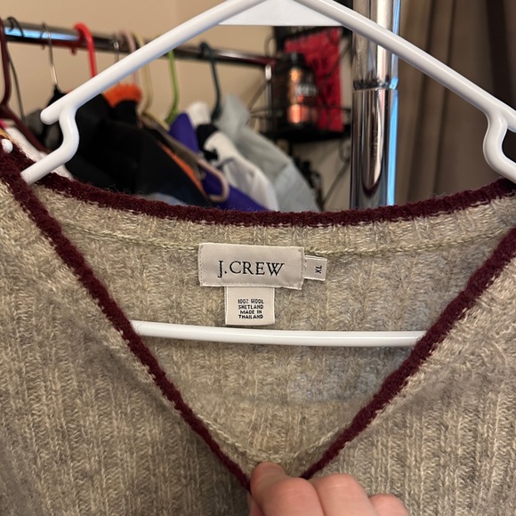 Vintage J. Crew Sweater 100% Wool XL - Picture 3 of 5